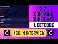 LeetCode 217 - Contains Duplicate Solution Explained