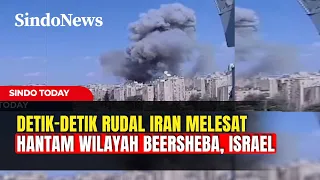 cctv rekam rudal iran masuk bombardir wilayah beersheba israel sindo today 04 03