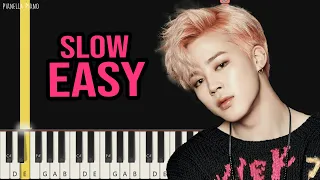 Download BTS JIMIN - Promise | SLOW EASY Piano Tutorial by Pianella Piano MP3