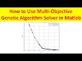 How to Use Multi-Objective Genetic Algorithm Solver in Matlab