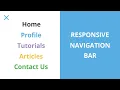 Responsive Full Page Navigation Bar Using HTML CSS and Jquery - Responsive Navigation Bar