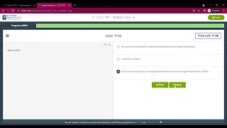 CISCO Python certificate solutions PE1 1 Quiz