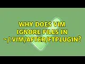 Why does Vim ignore files in ftplugin 2 Solutions
