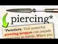 Damage Type WEAPON Features for D D 5e