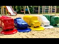 Lagu Paint \u0026 Wash! 🎨 Colorful Toy Truck Adventure | Learn Colors Red, Blue, Yellow, White \u0026 Green