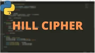 Cryptography Hill Cipher Python