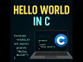 How to Print Hello World in C Step by Step for Beginners