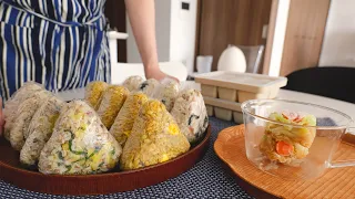 【12食分】朝ごはんを冷凍ストック|高タンパクおにぎり&オニオンスープ | ダイエット