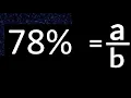 78 to fraction 78 percent to fraction convert percentage to fraction