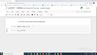 Print the numpy version and the configuration Python Tutorial For Beginners