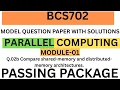 BCS702 Parallel Computing Compare Shared-Memory and Distributed-Memory Architectures VTU Q2 b