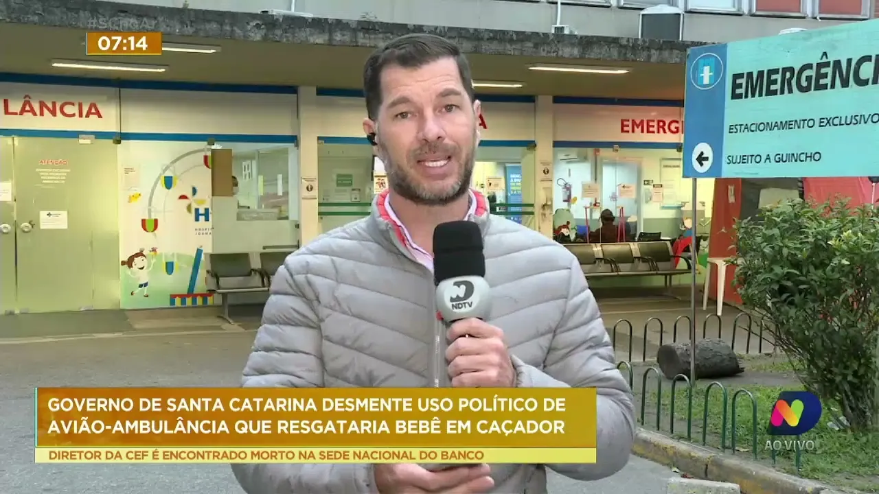 Governo de SC desmente uso político de avião-ambulância que resgataria bebê em Caçador