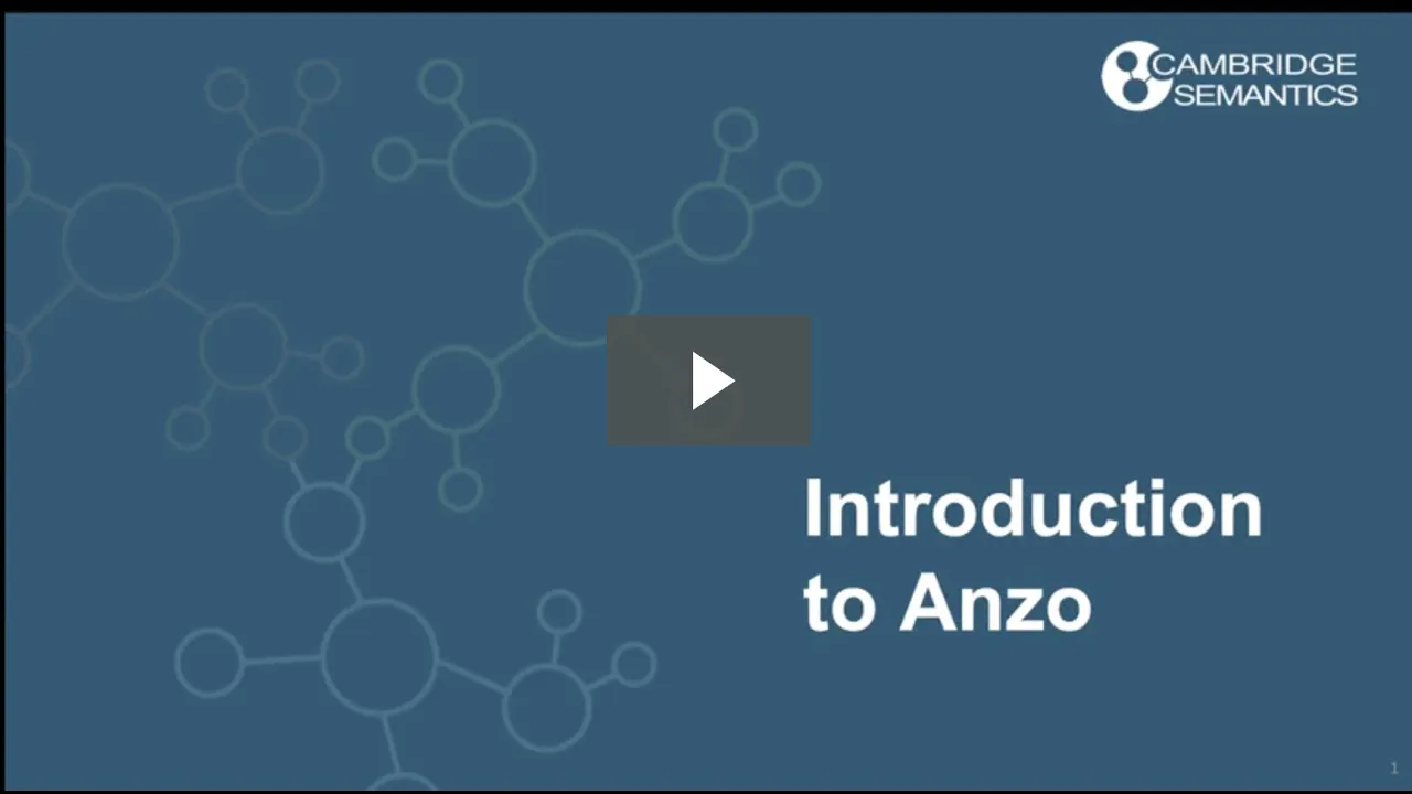 Intro to Anzo Demonstration