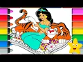 PRINCESS JASMINE COLORING PAGES
