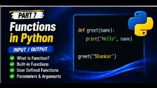 Python Programming Course Part 7 Functions in Python Python for Beginners