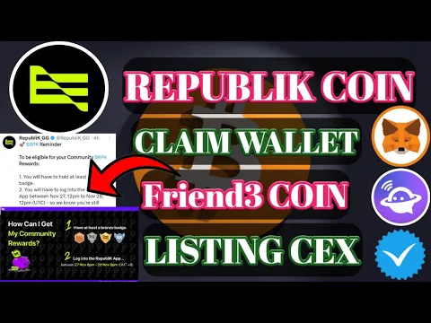 Download MP3 Republik App Withdrawal। Republik Coin Withdraw Wallet। Friend 3 Listing And Claim ।RPK COIN TGE ।