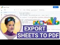 Google Apps Script How to export Google Sheets as PDF