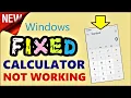 How to Fix Calculator not working In Windows 10 8 - All Calculator Issues fixed