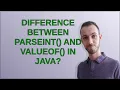 Difference between parseInt and valueOf in Java