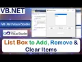 P50 List Box to Add Remove and Clear Items VB NET