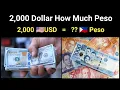 Today 2000 United States Dollar how much Philippines Peso Two Thousand US Dollar to Peso