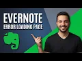 Evernote Error Loading Page Easy Fix Guide