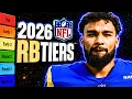 Top 50 Running Backs For Fantasy Football Draft Cheat Sheet 2026 Fantasy Football