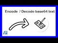 How to encode decode base64 text