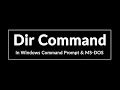 DIR Command in Windows MS DOS Usage with Examples for All Switches