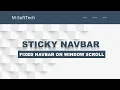 Sticky Navigation Bar On Scroll Using Javascript Fixed Navbar on Scroll Shrinking Navbar