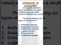 Operators in JavaScript in Web Coding With Bilal