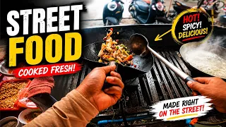 Cooking street food 