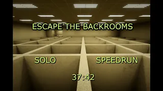Escape the Backrooms Speedrun 37 42 Solo No Commentary