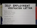 How To Write A Self Employment Verification Letter Step by Step Guide Writing Practices