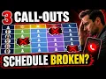How should a manager rebuild an employee schedule after multiple last-minute call-outs