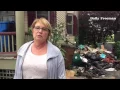 Tina Heppner of Kingston talks about trash of abandoned home on Hoffman St