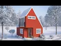 Download Lagu 15' x 18' (5 x 5,5 meter) Prachtig gezellig rood A-frame Tiny House, zeer redelijk van binnen