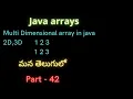 java part-42 Arrays in java Multi Dimensional arrays