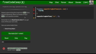 Repeat A String Repeat A String freeCodeCamp Review Basic Algorithm Scripting lesson 8