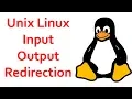 Unix Linux Input Output Redirection