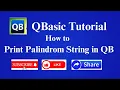 Qbasic Program to Print the Input String is Palindrom or not Print Palindrom String in QBasic Hindi