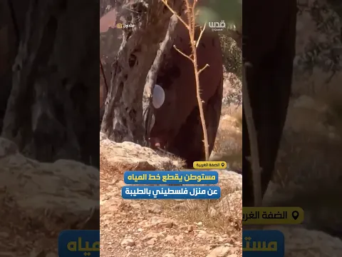 مستوطن يقطع خط المياه ويكرر اعتداءاته اليومية على عائلة بدوية قرب بلدة الطيبة بالضفة المحتلة