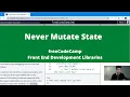 Never Mutate State Front End Development Libraries freeCodeCamp tutorial