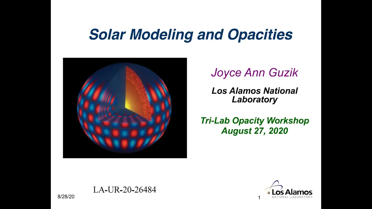 HEDS Seminar Series | Joyce Guzik | “Solar Models and Opacities”