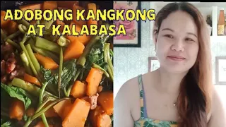 adobong kangkong at kalabasa