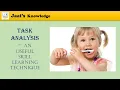 Task Analysis - an useful skill learning technique for children with special needs