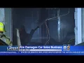 Fire Breaks Out At Sun Valley Car Lot