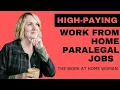 High Paying Work From Home Paralegal Jobs
