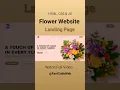Flower Website Using HTML CSS Step by Step Tutorial Fast Code