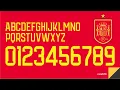 Spain Jersey Font 2026 World Cup Football Vector free font spain world cup 2026